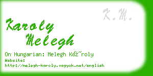 karoly melegh business card